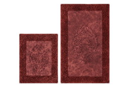 Mijölnir Juego de alfombrillas de baño de algodón 100% Rojo clarete